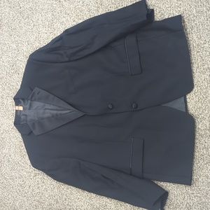 Calvin Klein 48R 100% wool black tuxedo jacket slim fit